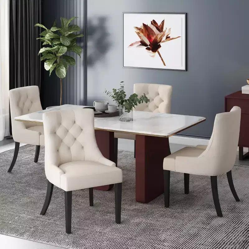 Christopher Knight Home Cheney Contemporary Tufted Upholstered Dining Chairs (Set of 4)