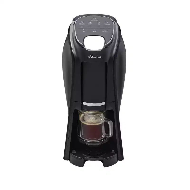 Flavia Aroma Brewer - Coffee Machine, Makes Coffee, Lattes, Tea, and other Hot or Iced Drinks with Single-Serve Freshpacks, Black