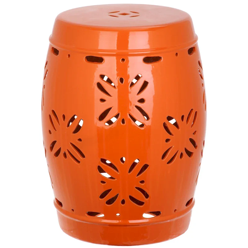 SAFAVIEH Kattie Aqua Ceramic Decorative Garden Stool