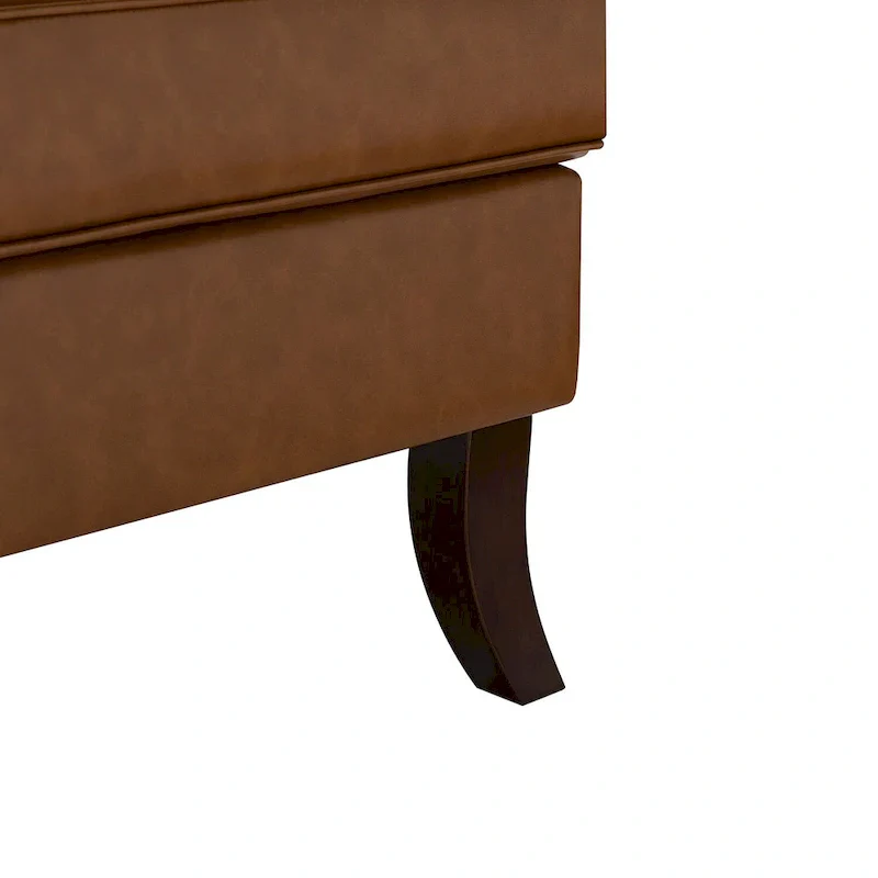 Angeles Mid-century Modern Ergonomic Vegan Leather Armchair with Wingback Set of 2 by HULALA HOME