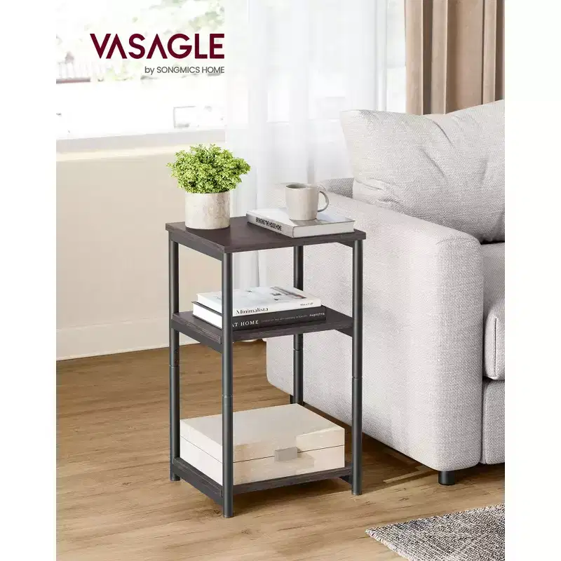 Side Table, Small End Table, Tall Nightstand for Living Room, Bedroom, Office, Bathroom