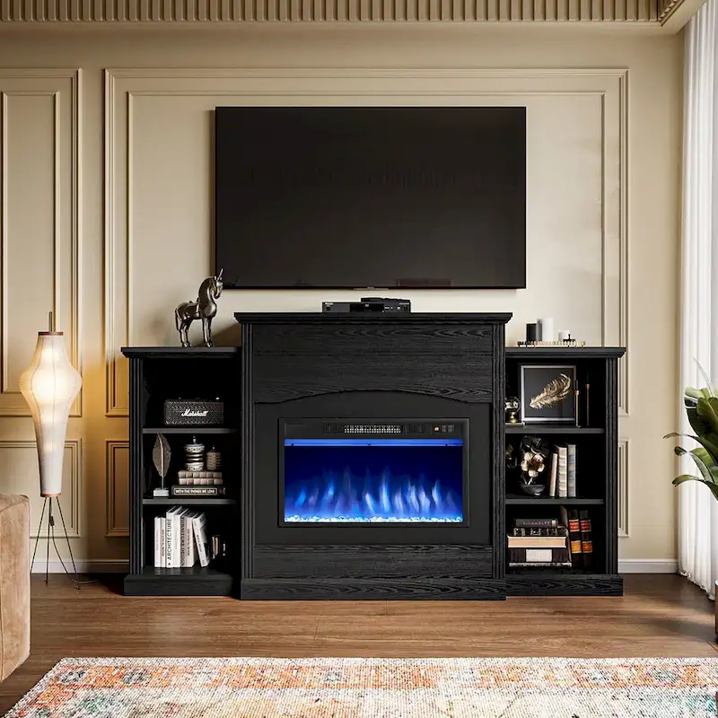 Electric Fireplace with 67  Mantel
