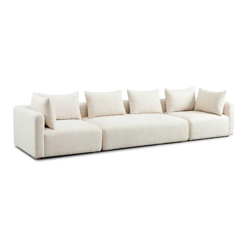 Hangover Cream Upholstered 145 Long Sofa