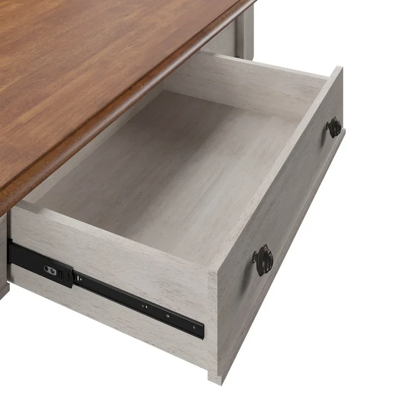 Oaklyn Antique 1-drawer Desk with Charging Station by iNSPIRE Q Classic