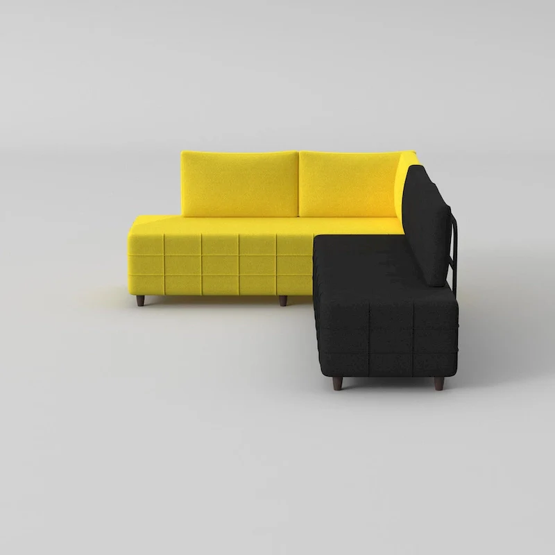 Sagopa Modern Metal Frame with Foam Seat Sectional Sofa