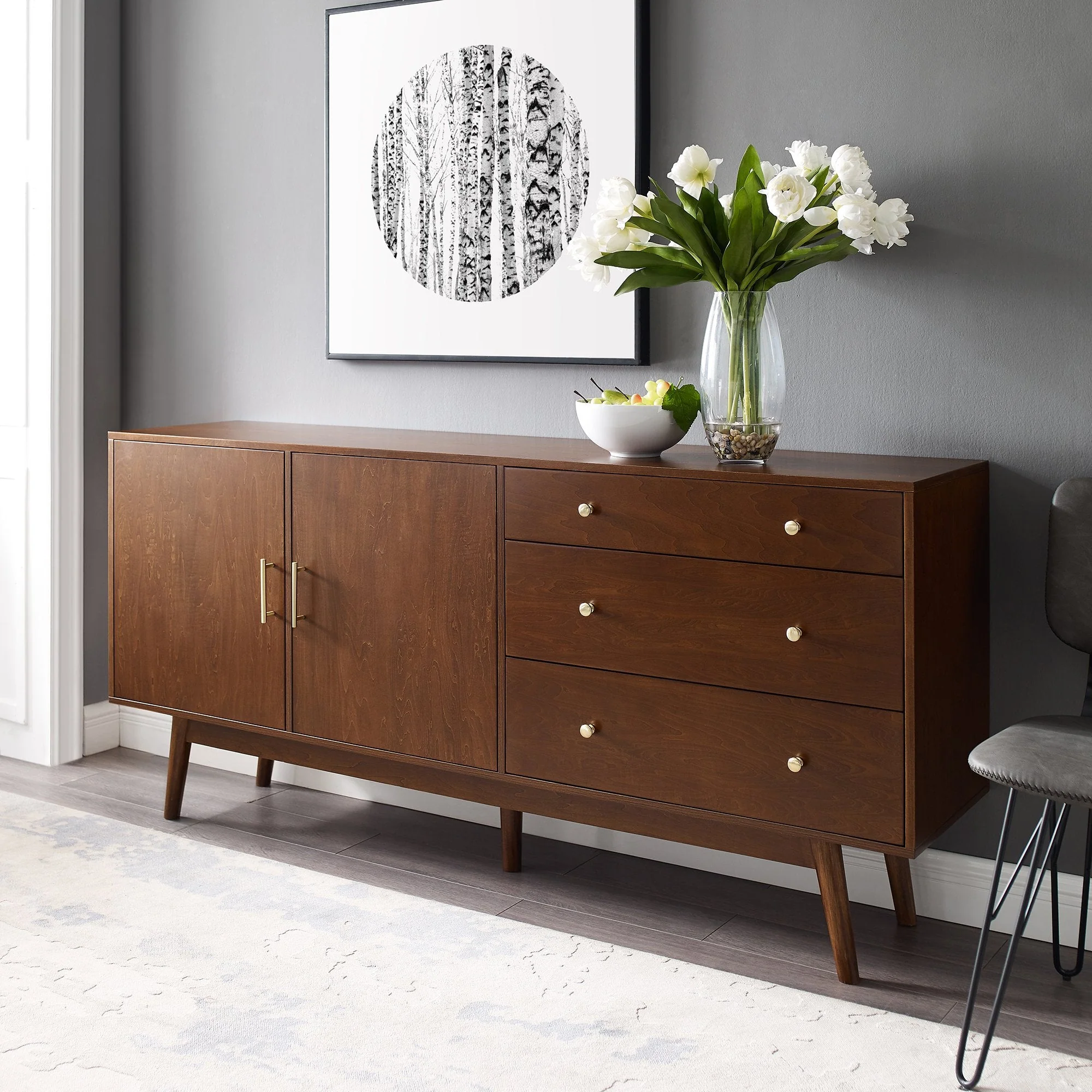 Mid-Century 70 Modern Console Buffet Sideboard