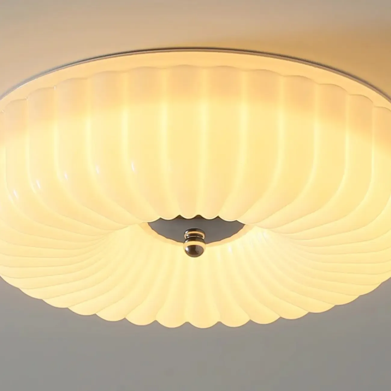 Mid-Century Modern Dimmable Flush Mount LED Ceiling Light