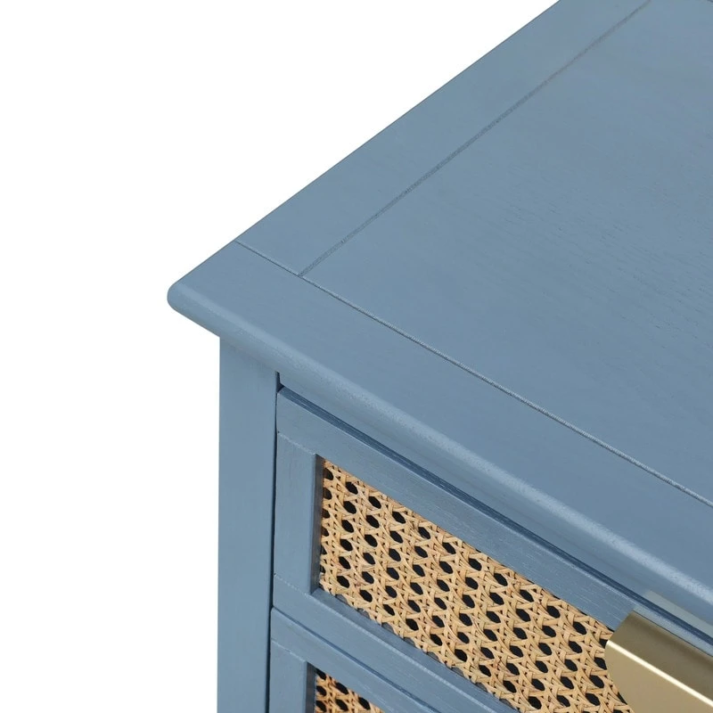 Nightstands with 2 drawers, rattan nightstands, drawers and shelves