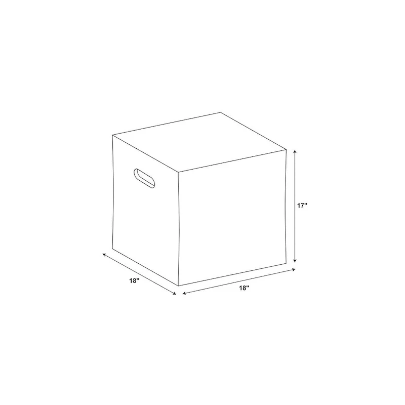 Hagen Rustic Square Wood Crate Side Table