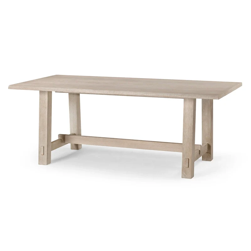 Maven Lane Yves Rectangular Wooden Dining Table in Weathered Black Finish