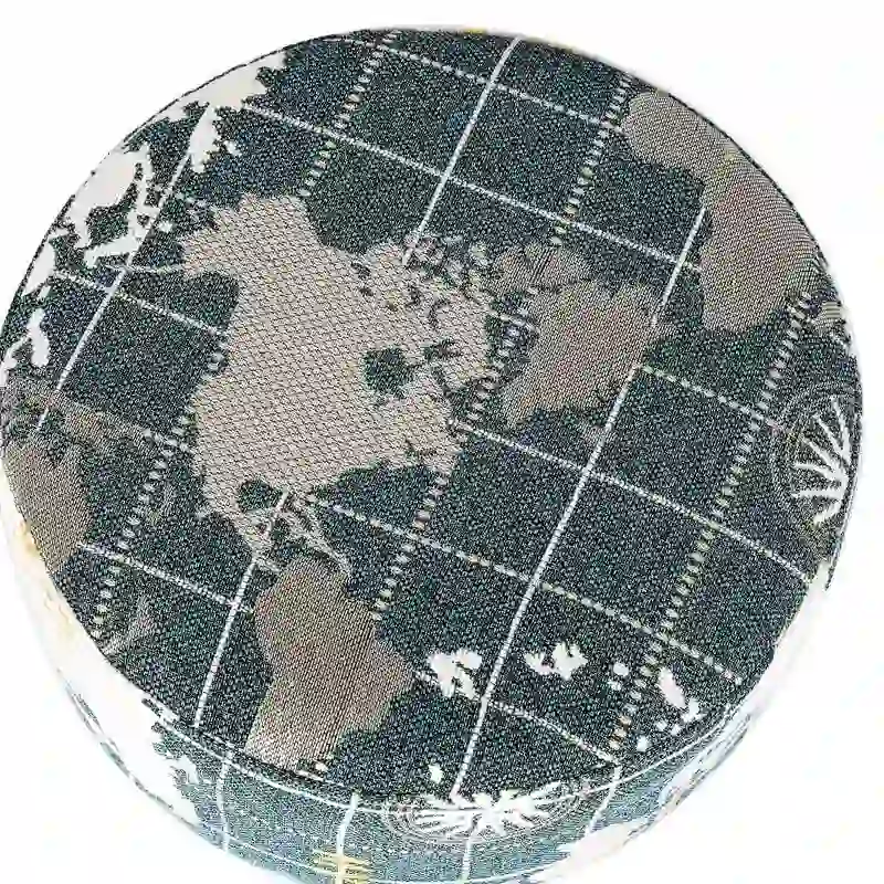 Round Fabric Ottoman Footrest