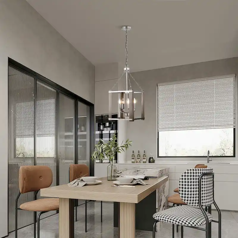 Jenus 13 Inch Antique Farmhouse Box Shape 4 Light Pendant