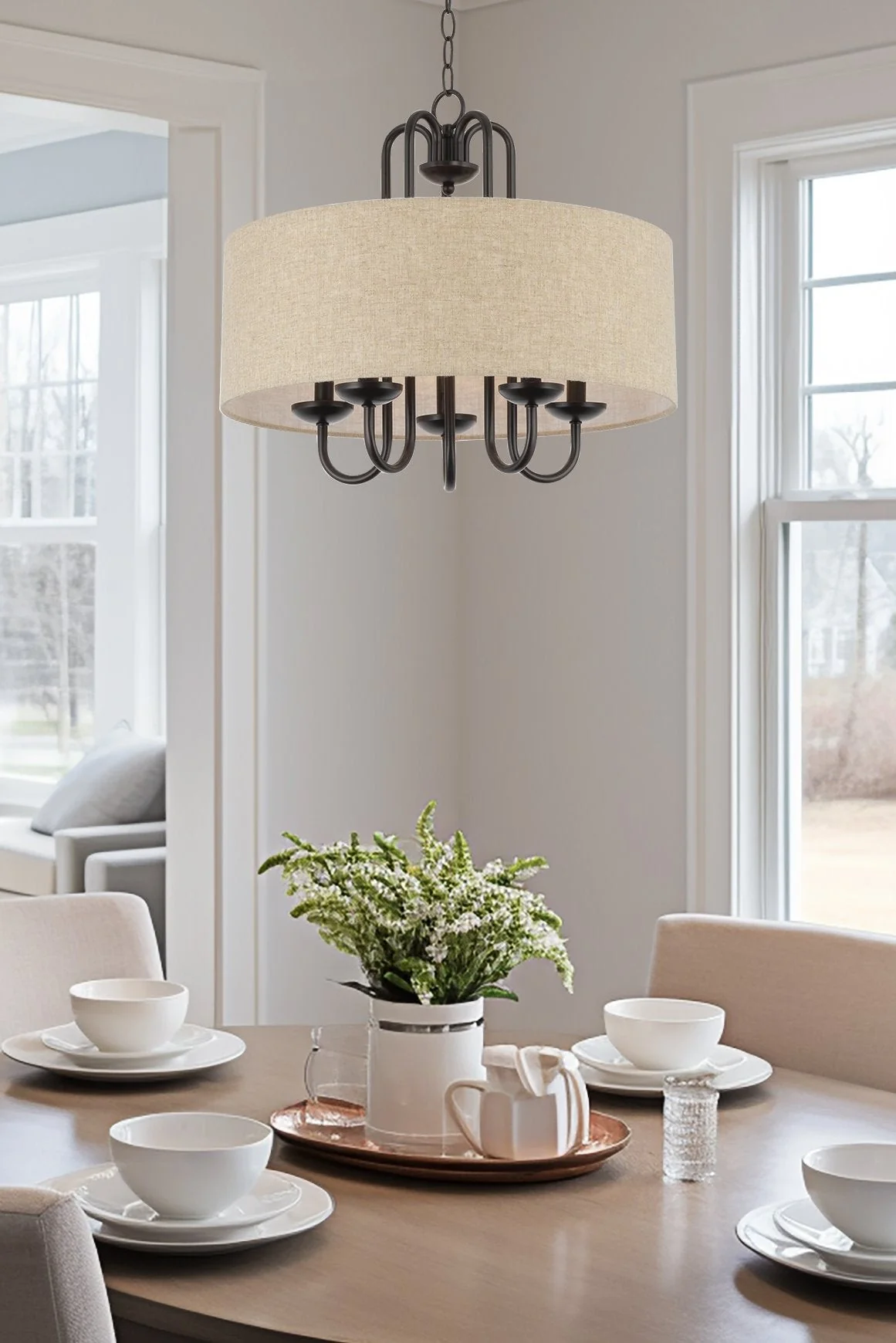 Gwenyth 20 5-Light Modern Drum Chandelier