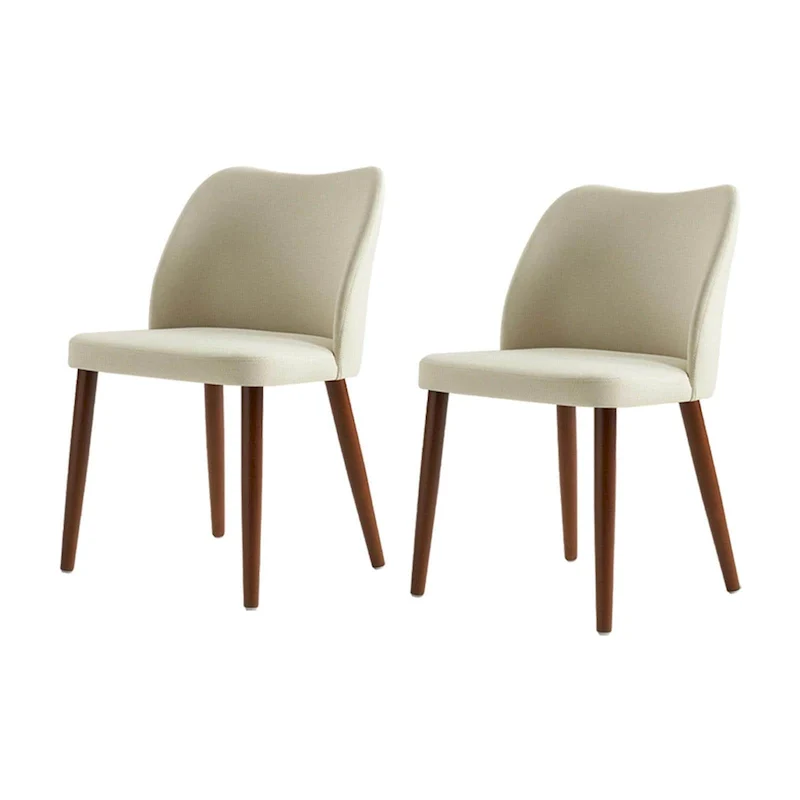 Melisa Upholstered Solid Wood Dining Chair Set of 2 by HULALA HOME