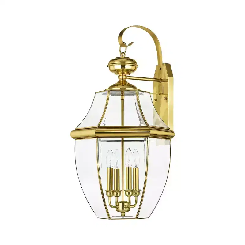Livex Lighting Monterey 4 - Light Wall Light in Polished Brass