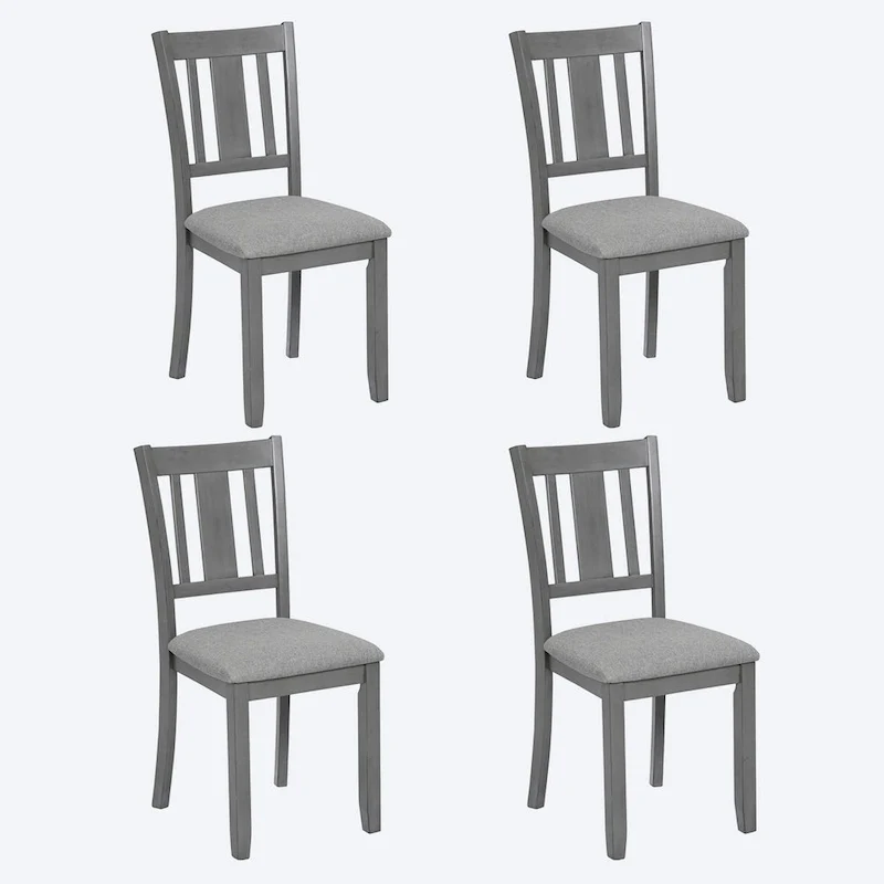 Set of 4 Counter Height Dining Chairs with Padded Seats