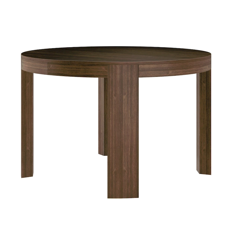 Plank and Beam Contour Solid Wood Round Dining Table - 47