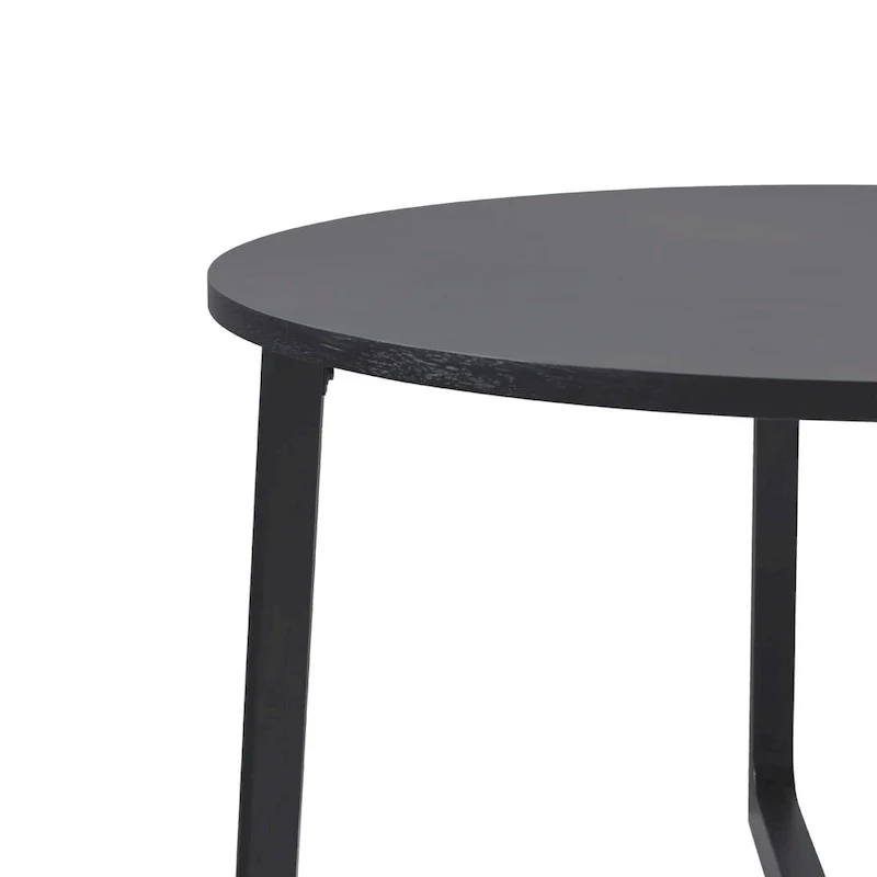 Middlebrook Modern Round Solid Wood Dining Table With Geometric Legs