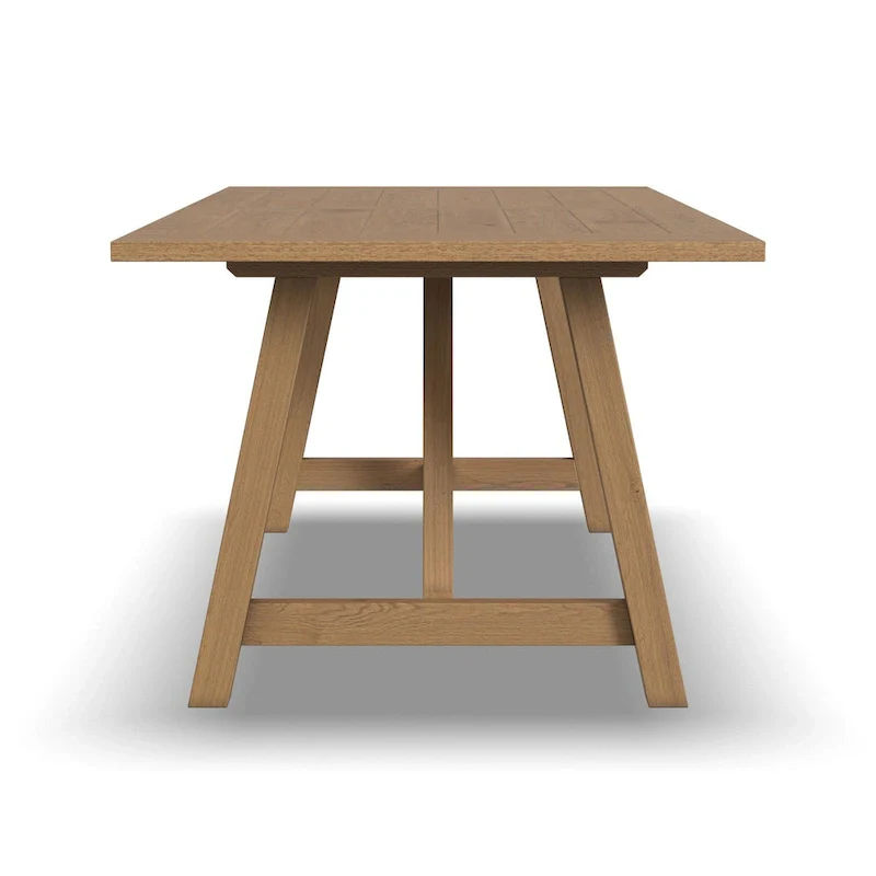 Trestle Brown Wood Dining Table - 82 x 30 x 38
