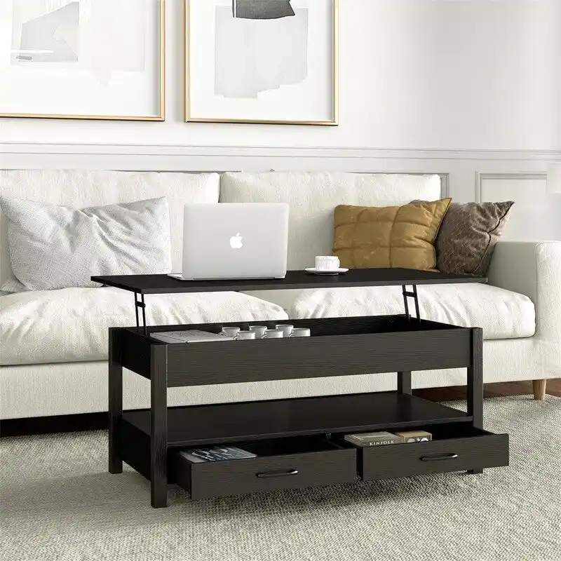Coffee Table with Hidden Compartment - 44.1D x 21.7W x 18.3H