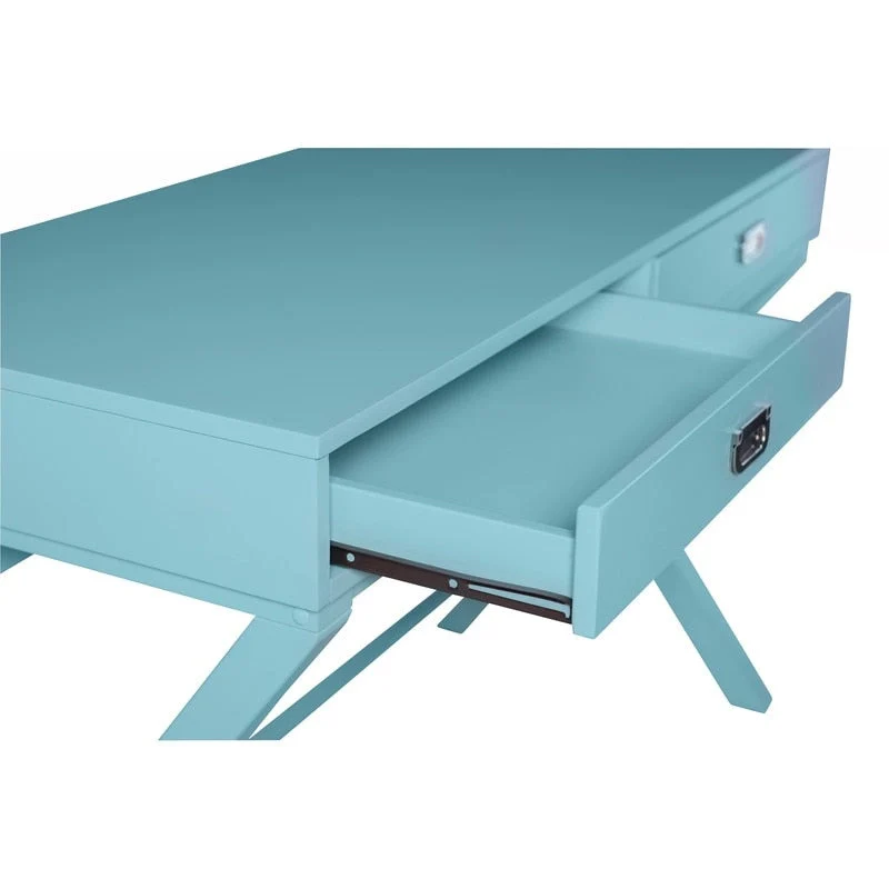 Poppy X-Frame Writing Desk with Drawers