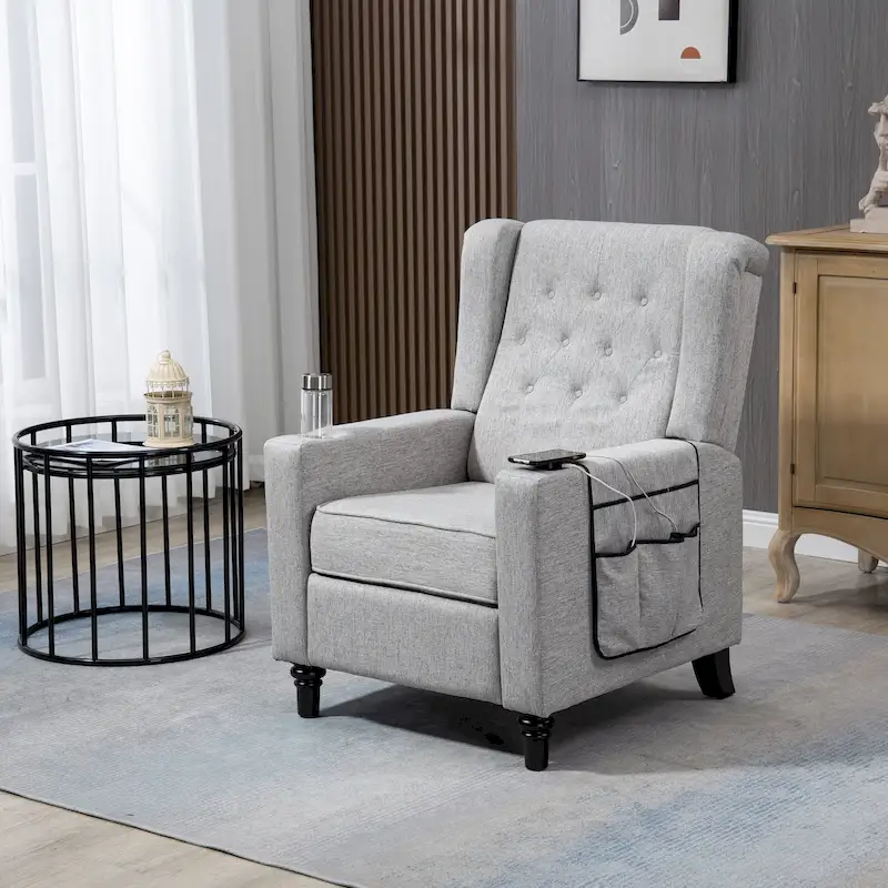 Recliner Chair with Button Tufted Back