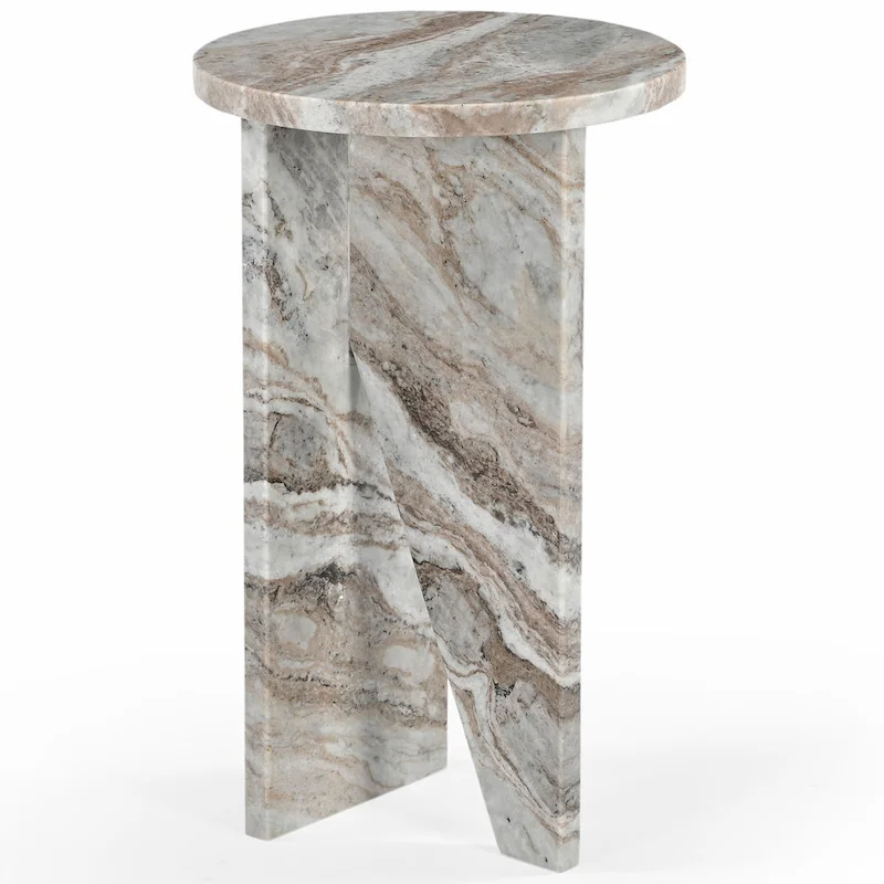 SAFAVIEH Couture Devlin Marble Drink Table - 12Wx12Dx20H