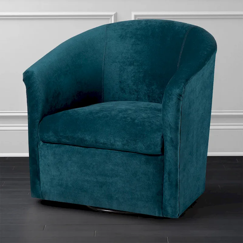 Ellery Modern Microfiber Swivel Accent Chair by