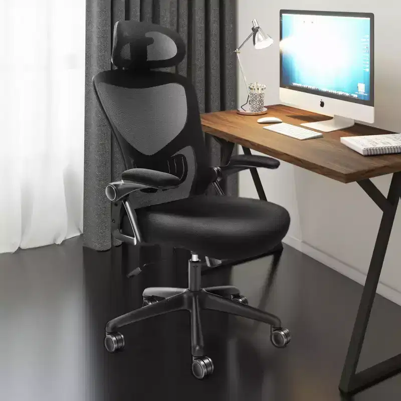 VEVOR Office Chair with Adjustable Lumbar Support, High Back Ergonomic Desk Chair with Adjustable Headrest, Ergonomic Office Chair Backrest