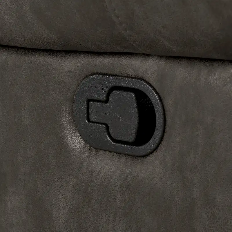 Polished microfiber rivet rotating gliding lounge chair