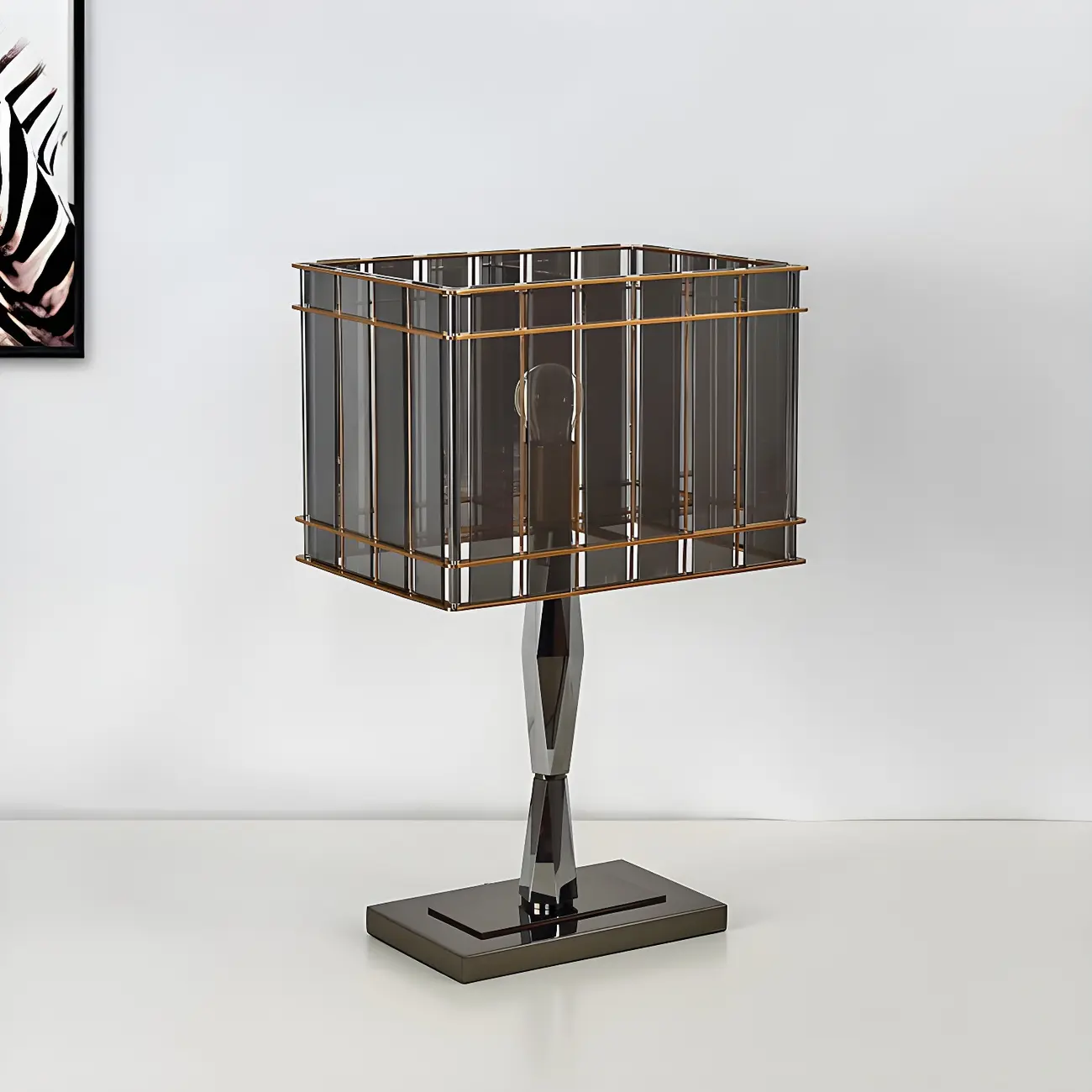 Crystal Rectangular LED Night Table Lamp