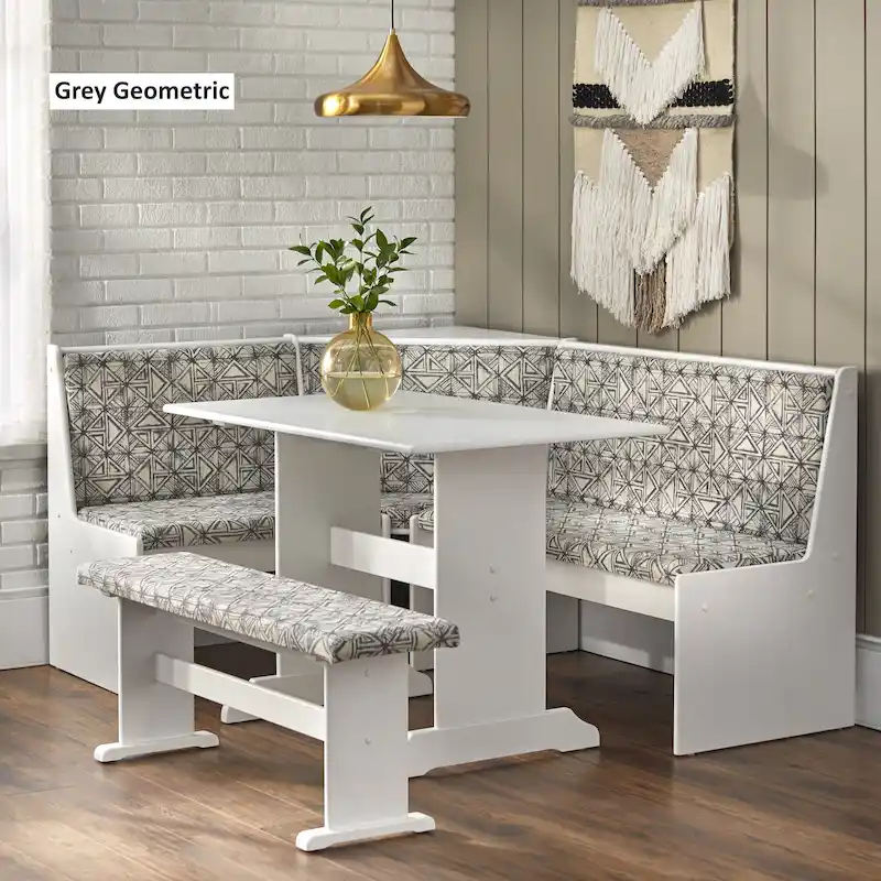 Simple Living 3-piece Lacey Upholstered Nook Set