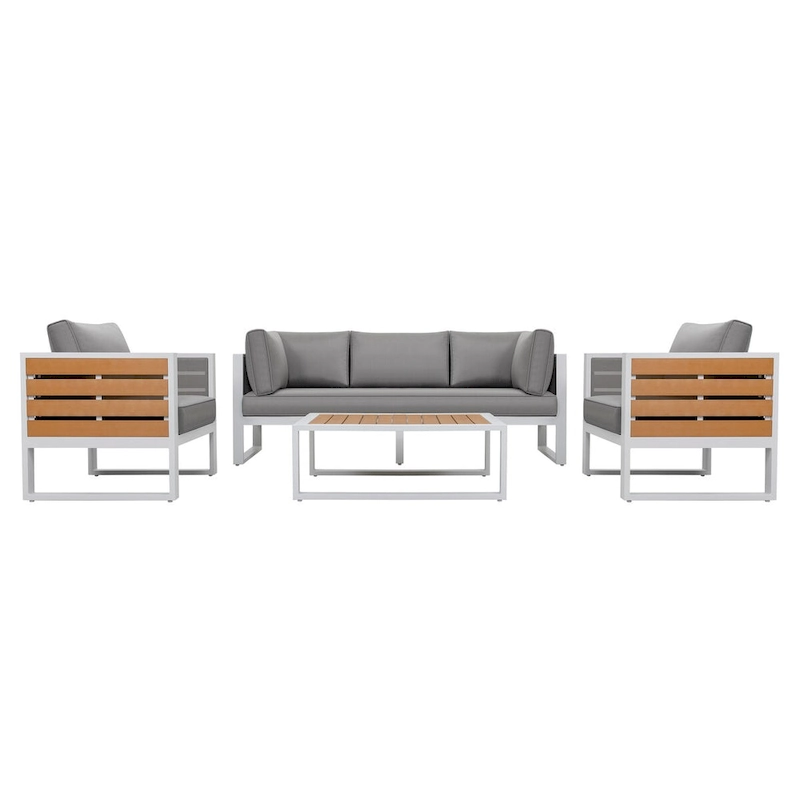 Outdoor Sofa Set, Coffee Table, Three-seat Sofa, 2 Armchairs