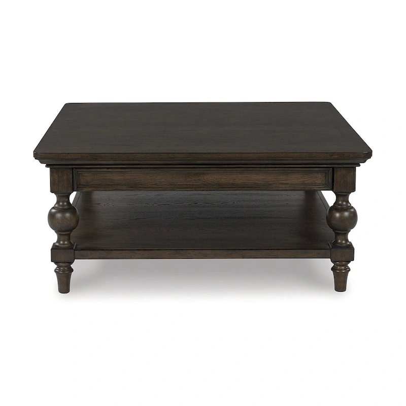 Signature Design by Ashley Veramond Dark Brown Square Cocktail Table - 42 W x 42 D x 18.63 H