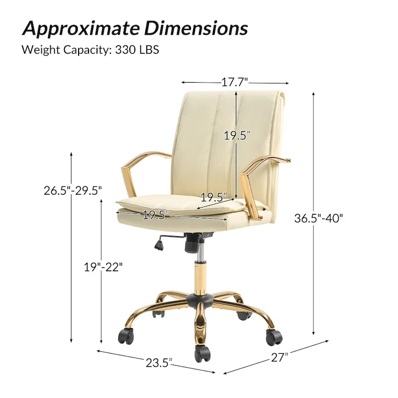 Modern Leather Rocking Office Chair with Metal Base