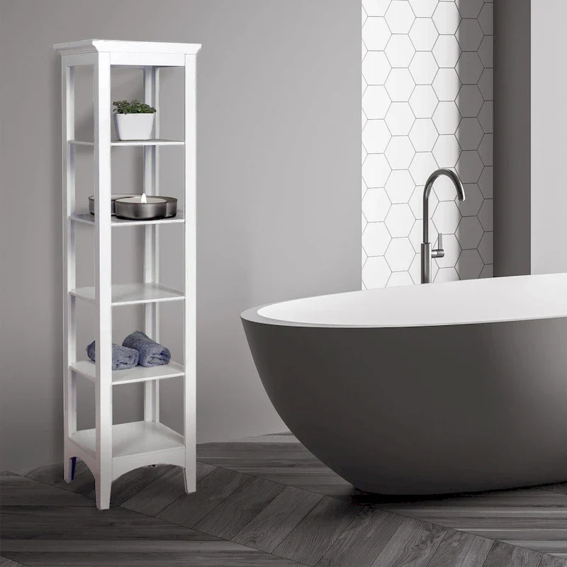 Freestanding Linen Tower - 13L x 15W x 63H