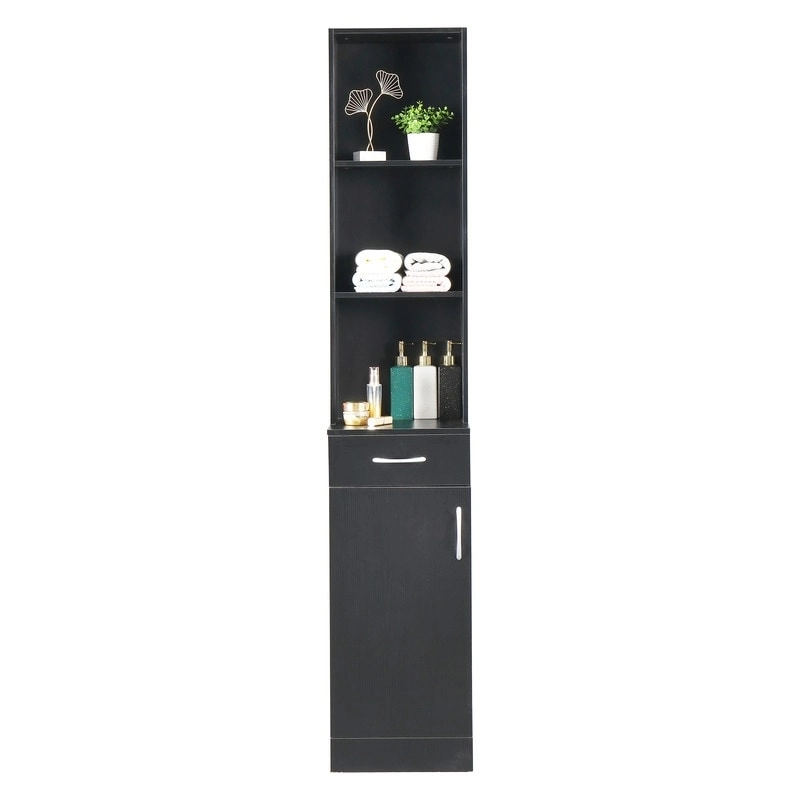 High Cabinet Bathroom Wall Cabinet Black