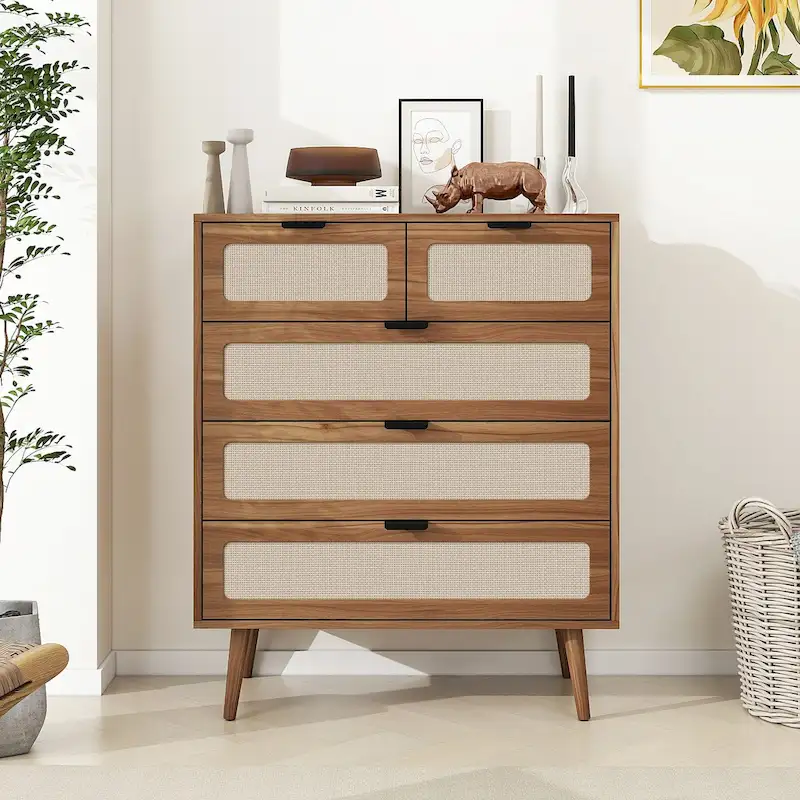 5 Drawer Cabinet Accent Storage Cabinet