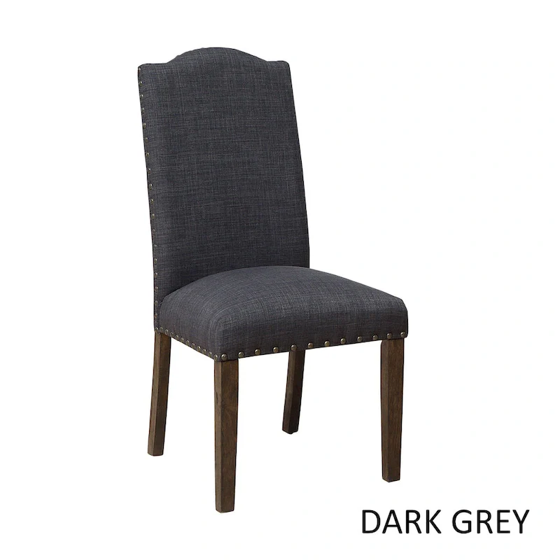 Kerg Rustic Flax Fabric Side Chairs (Set of 2)