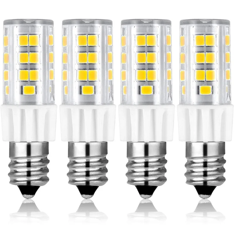 Luxrite Dimmable E12 LED Bulb T4/T3, 40W Equivalent, 500 Lumens, Mini Candelabra LED Bulb, ETL Listed (4 Pack)
