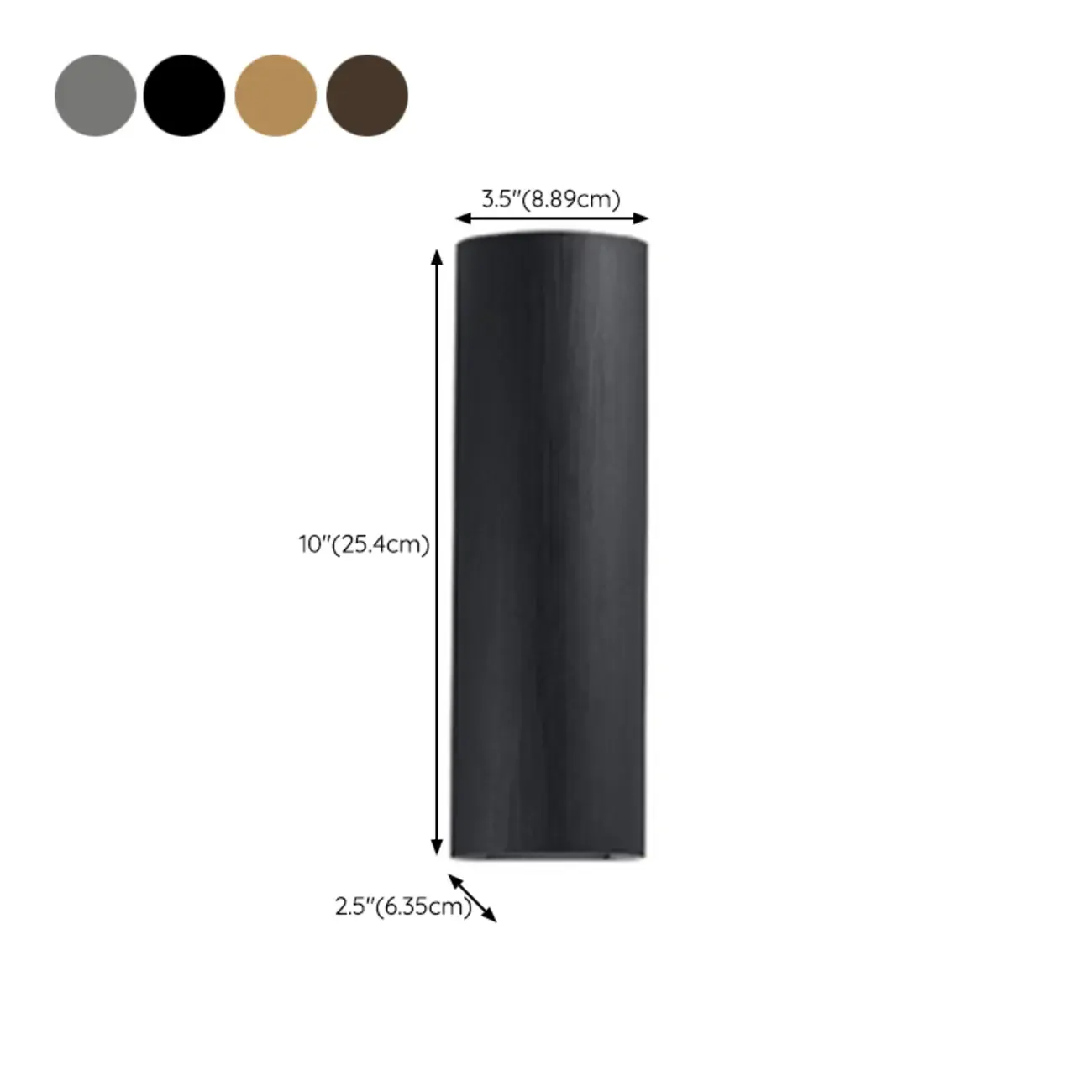 Mini Metal Cylinder Up Down Wall Sconce Warm Light LED