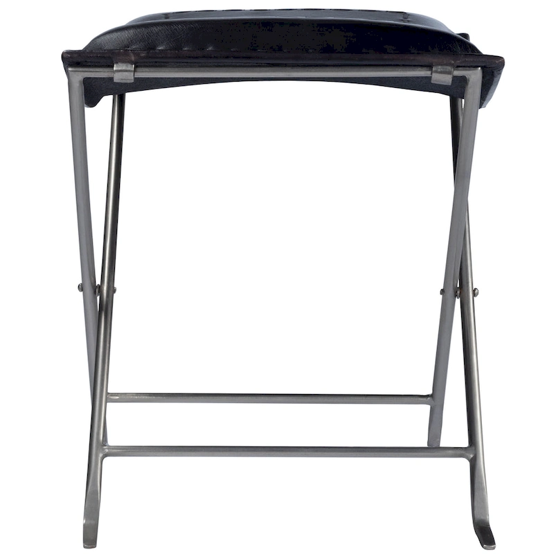 Handmade Butler Melton Leather Stool (India)