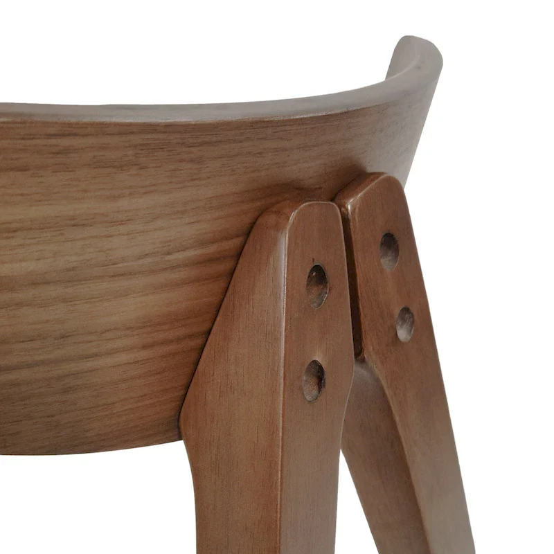 Fabric rubberwood dining chair
