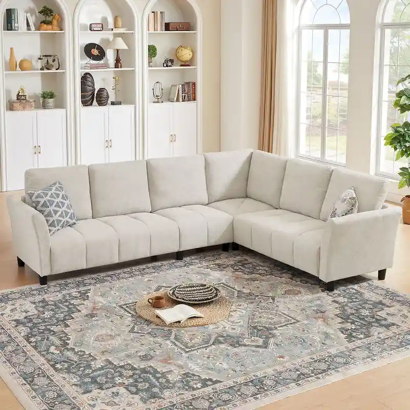 102.56  Wide Reversible Sectional Sofa with Corner Lounge Seat