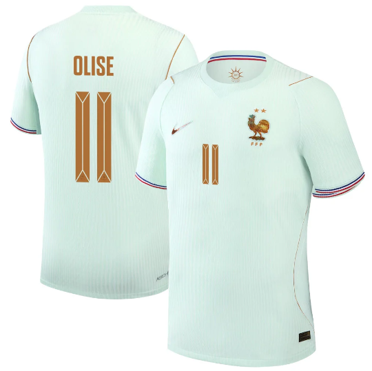 Michael Olise 11 France National Team 2026 Away Jersey – Green