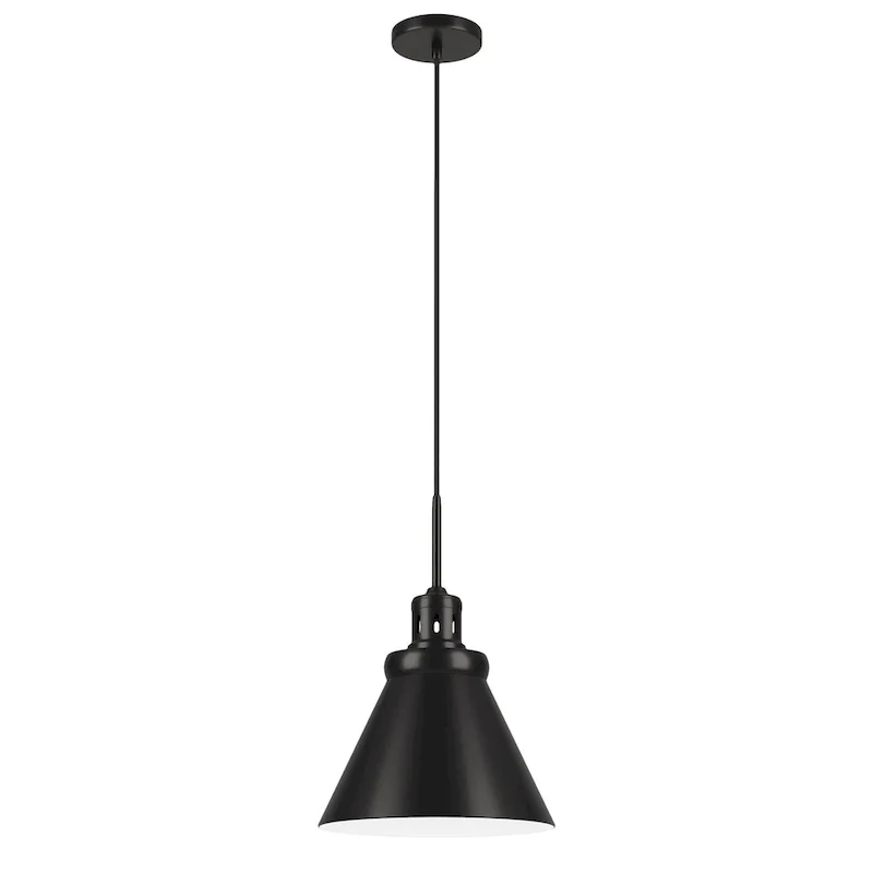 Zeno 12  Wide Pendant with Metal Shade
