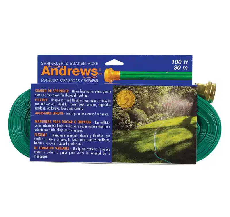 Andrews 1 in. D X 100 ft. L Sprinkler/Soaker Hose Green