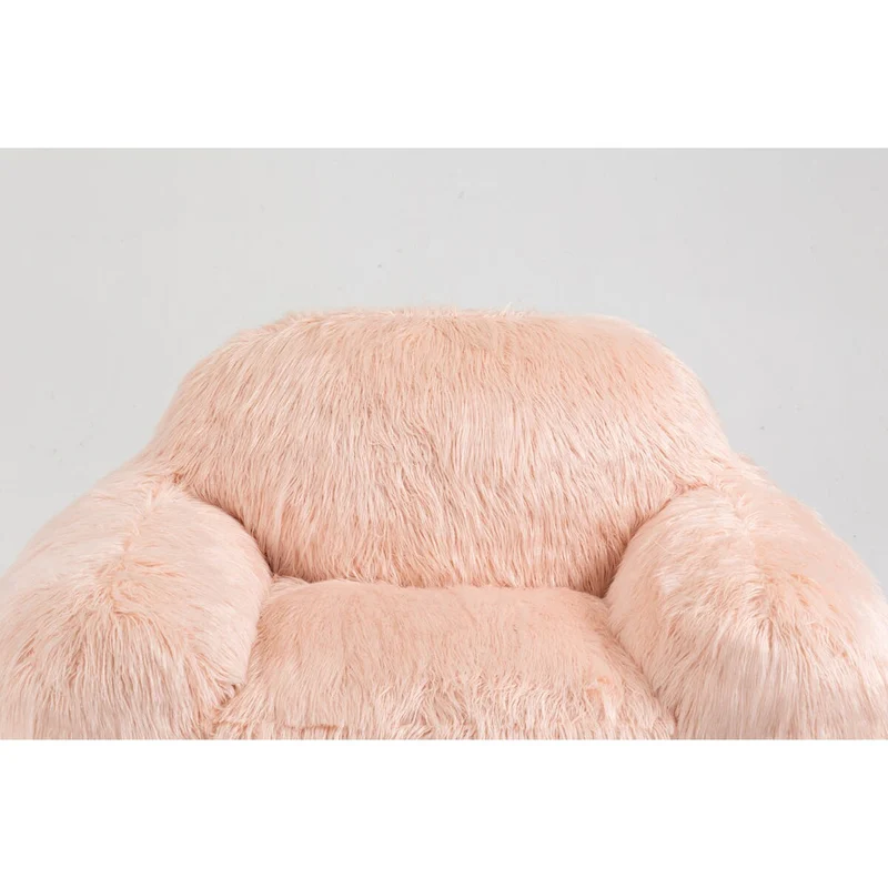 Bean bag chair lazy long hair sofa adult, teen high density foam filled modern focus chair