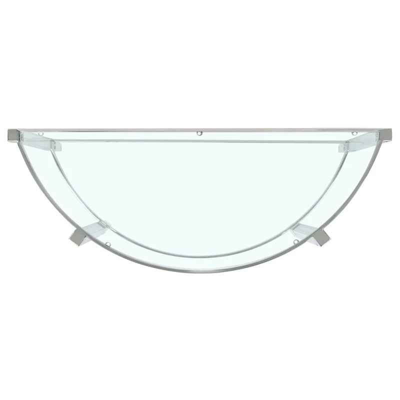 Acrylic Console Table with Stainless Steel Accents - 47W x 18D x 29H