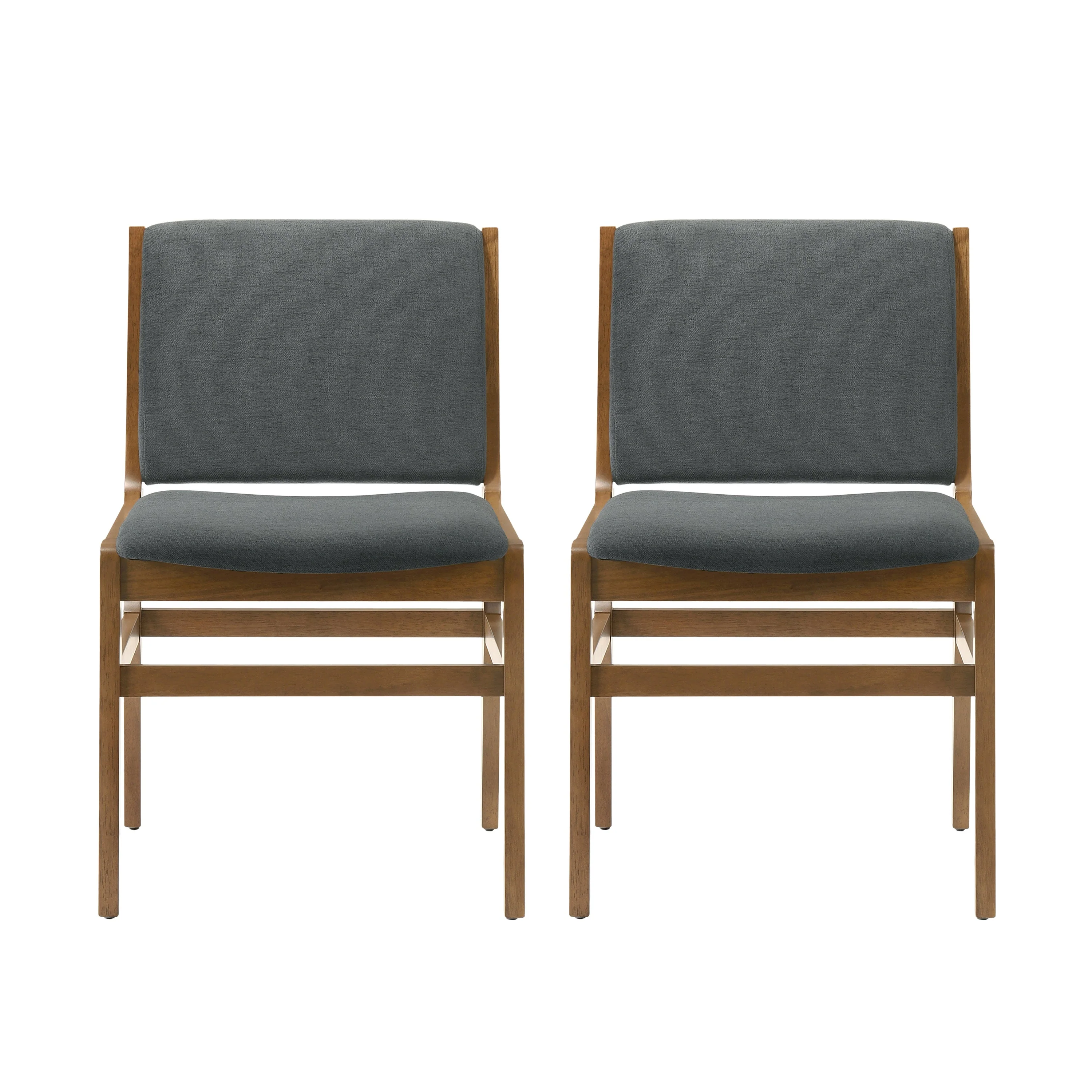 Galtin Contemporary Fabric Upholstered Wood Dining Chairs, Set of 2